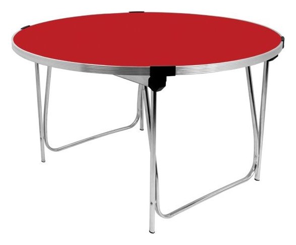 GoPak Round Folding Table, Poppy Red top