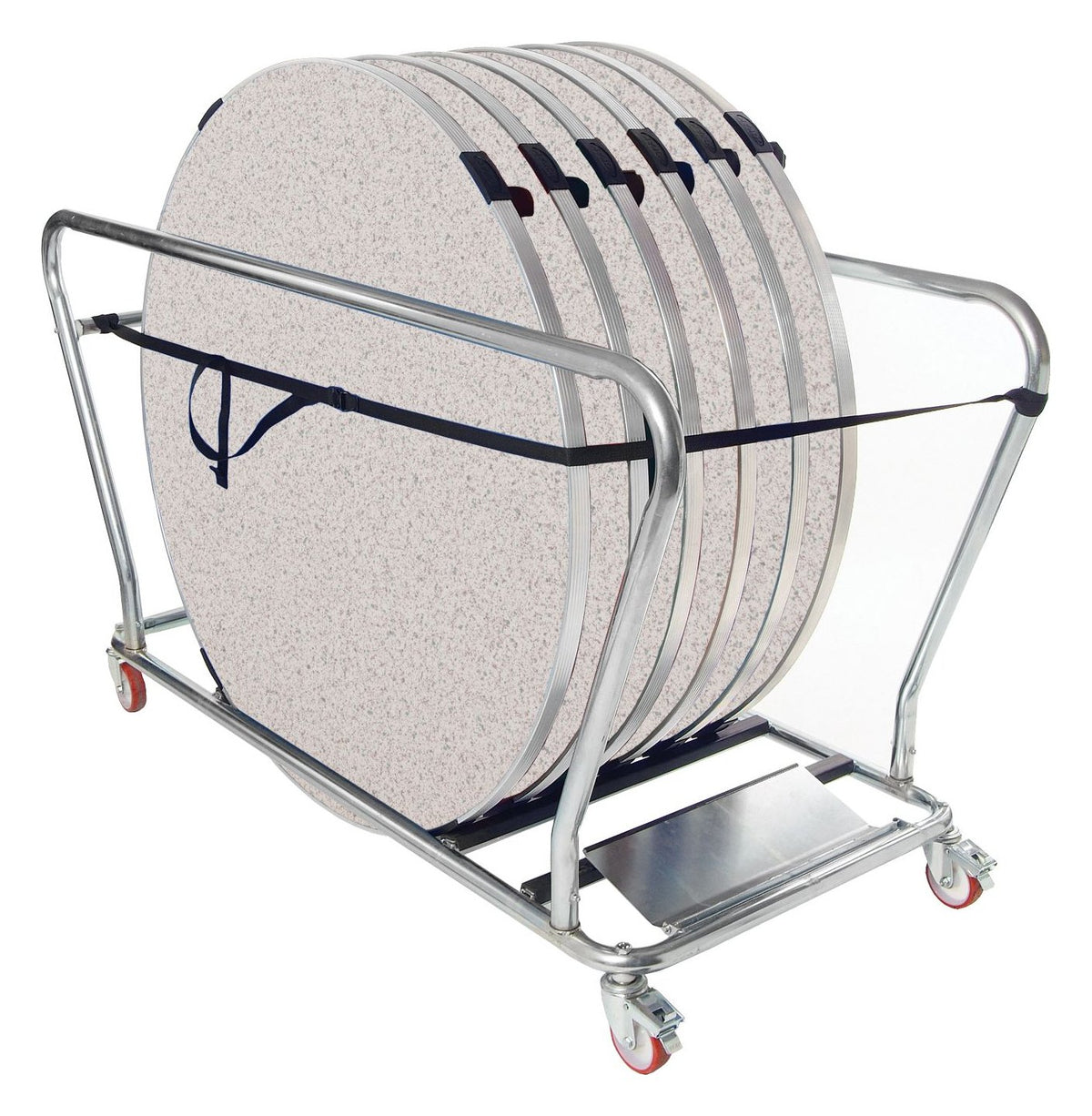 GoPak Round Table Trolley Bundle with 6 Tables, Ailsa top