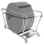 GoPak Round Table Trolley Bundle with 6 Tables, Storm top