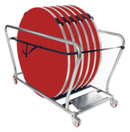 GoPak Round Table Trolley Bundle with 6 Tables, Tuscany top