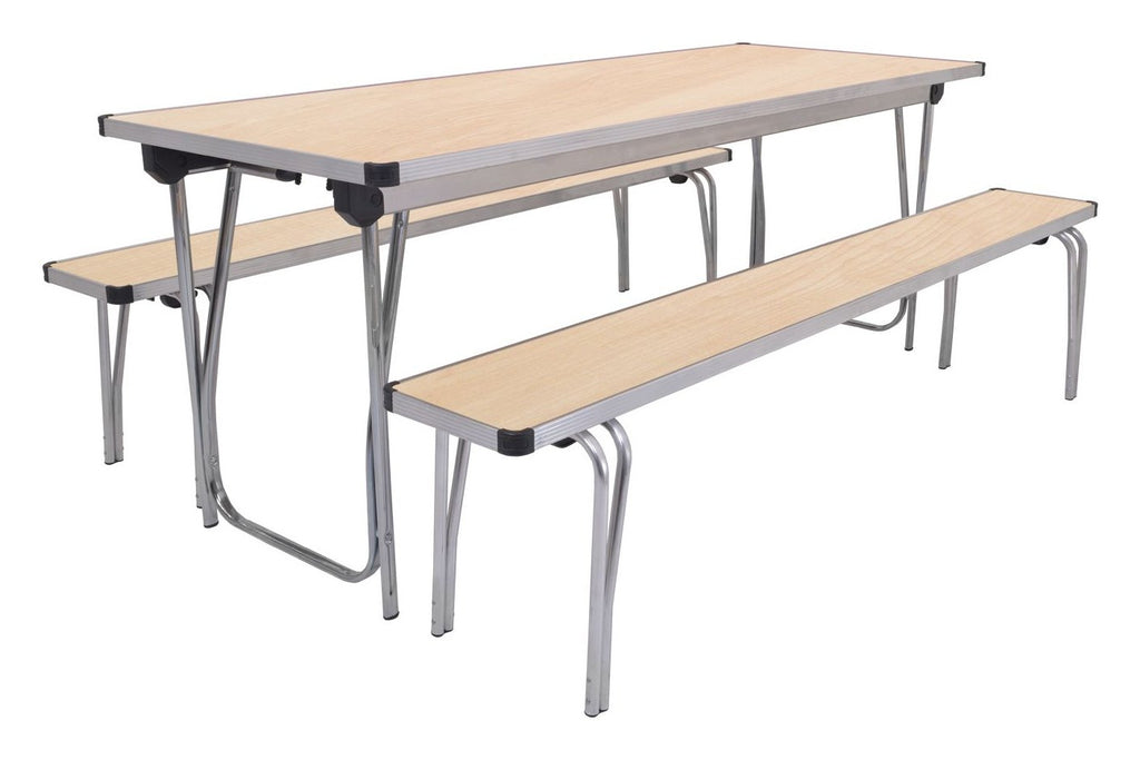 GoPak Universal Folding Table and Bench Set, Maple top