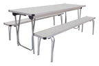 GoPak Universal Folding Table and Bench Set, Snow Grit top