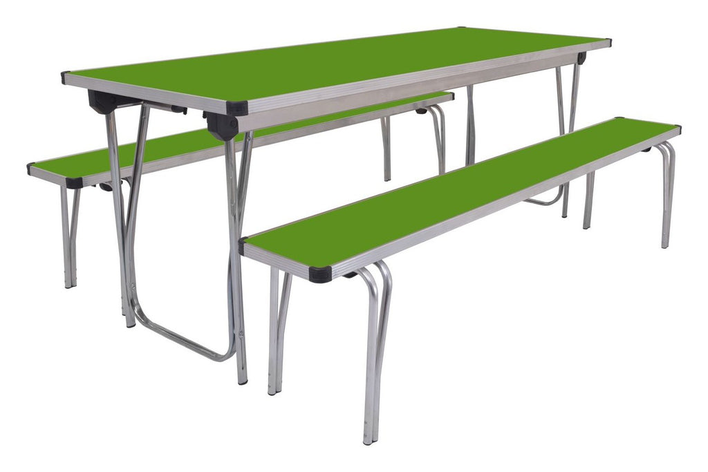 GoPak Universal Folding Table and Bench Set, Pea Green top