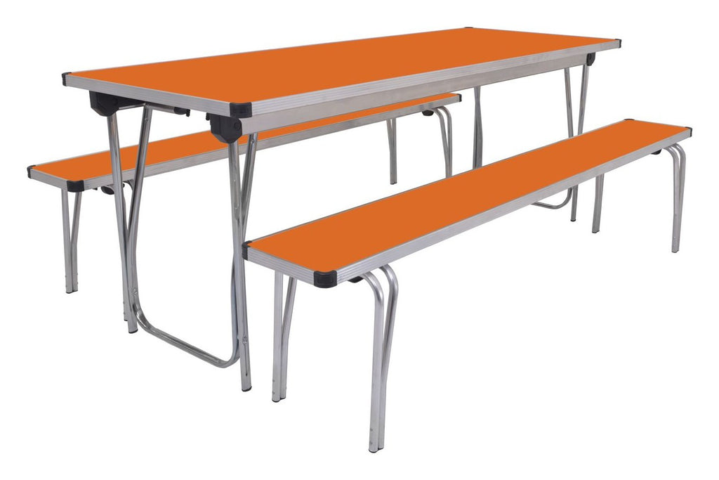 GoPak Universal Folding Table and Bench Set, Orange top