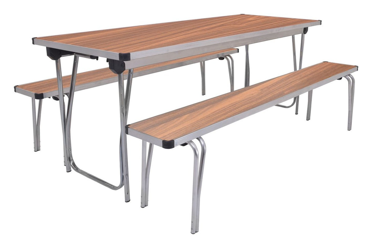 GoPak Universal Folding Table and Bench Set, Teak top