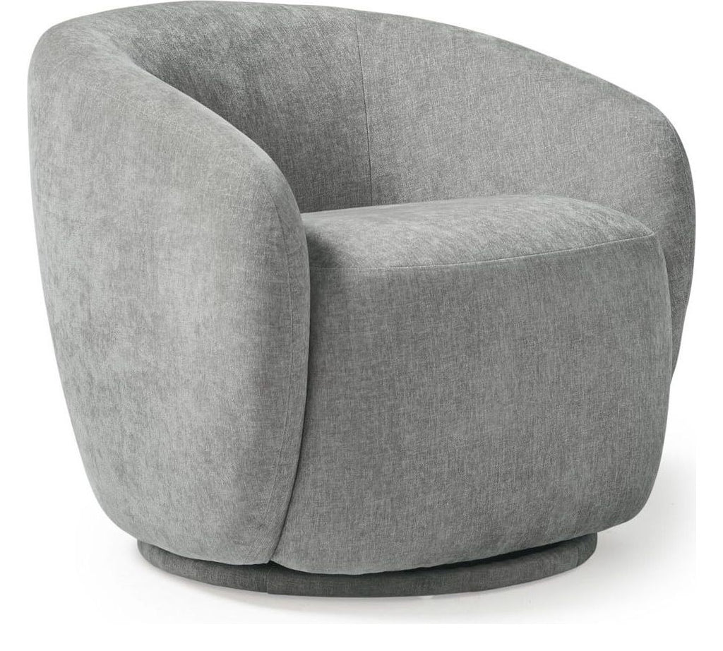 Grace Swivel Lounge Chair in warm grey