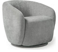 Grace Swivel Lounge Chair in warm grey