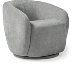 Grace Swivel Lounge Chair in warm grey