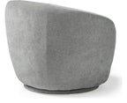 Grace Swivel Lounge Chair in warm grey from the back