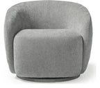 Grace Swivel Lounge Chair in warm grey from the front
