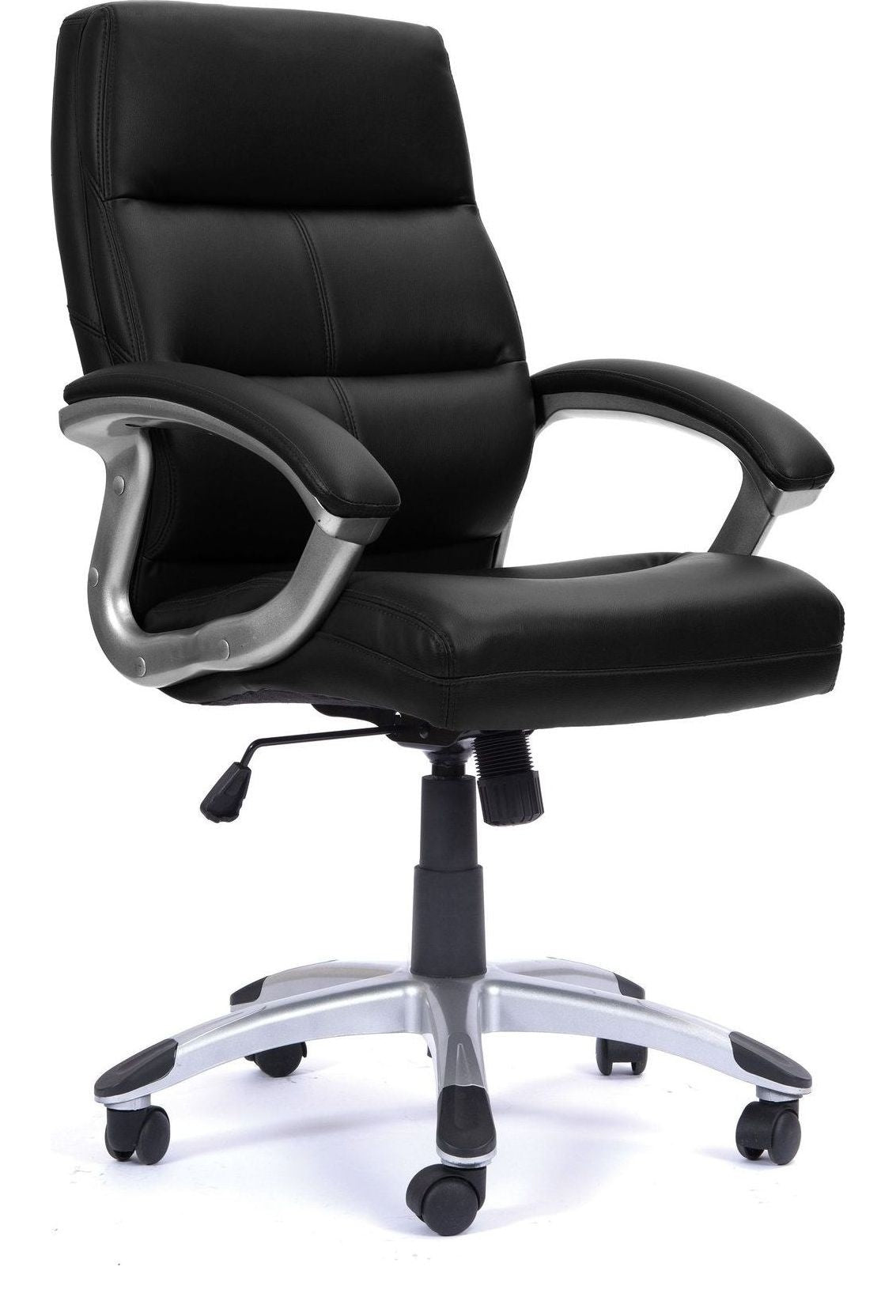 Greenwich High Back Leather Effect Executive Chair in black