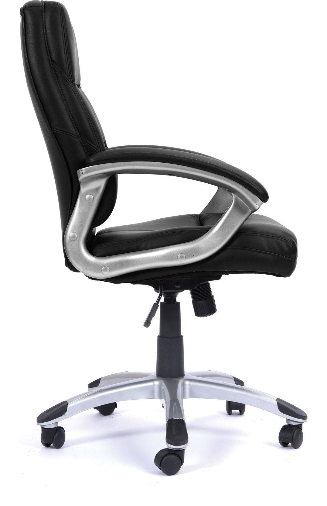 Greenwich High Back Leather Effect Executive Chair in black, view 2