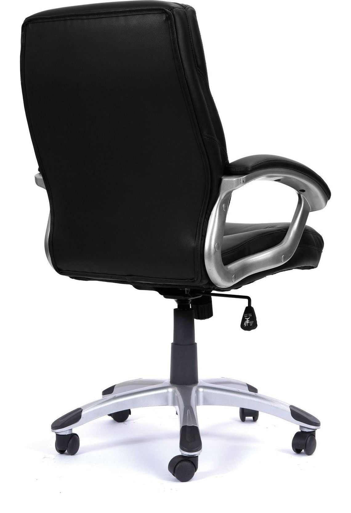 Greenwich High Back Leather Effect Executive Chair in black, view 3