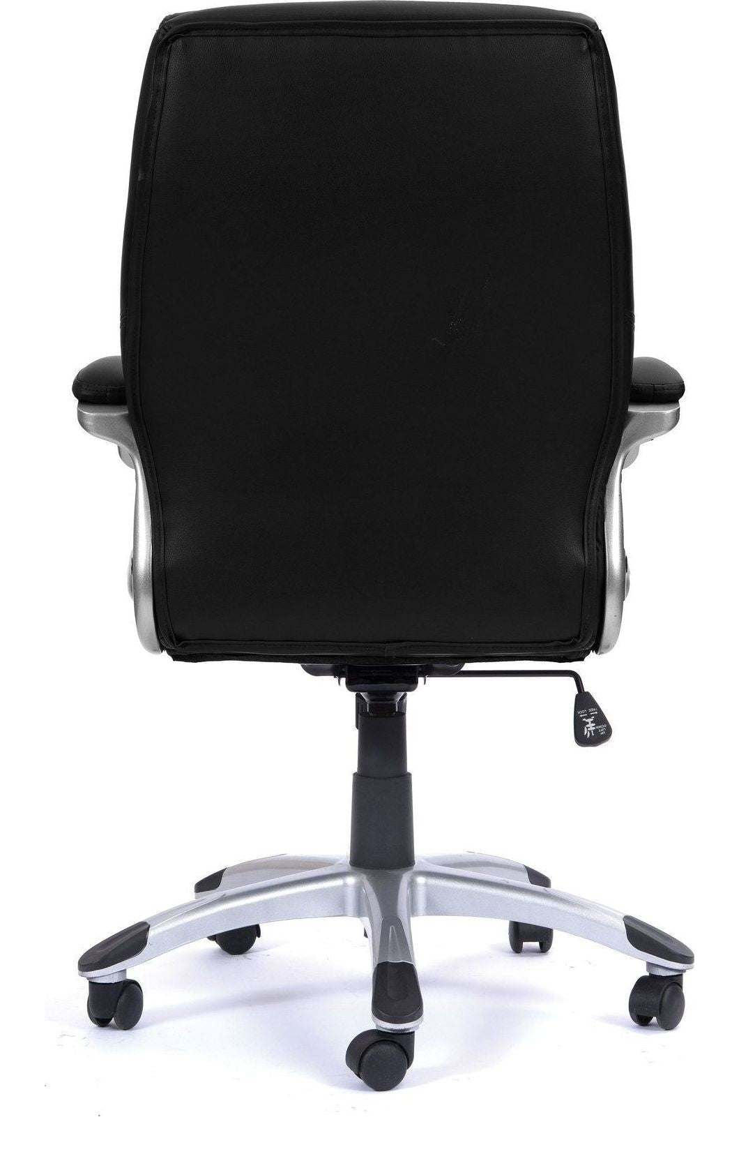Greenwich High Back Leather Effect Executive Chair in black, view 4