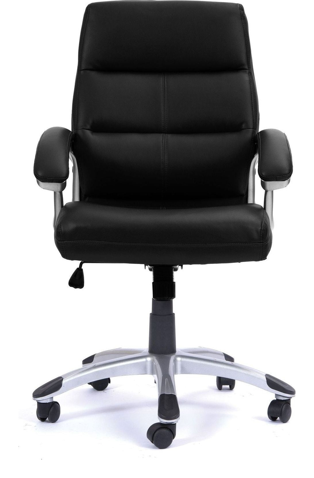Greenwich High Back Leather Effect Executive Chair in black, view 5