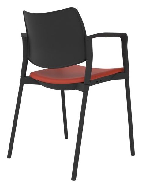 Guava Meeting Chair, Upholstered Seat, view 7