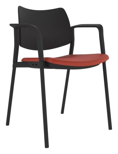Guava Meeting Chair, Upholstered Seat