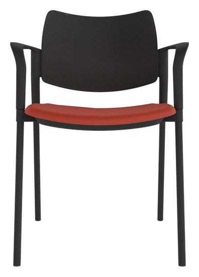 Guava Meeting Chair, Upholstered Seat, view 5