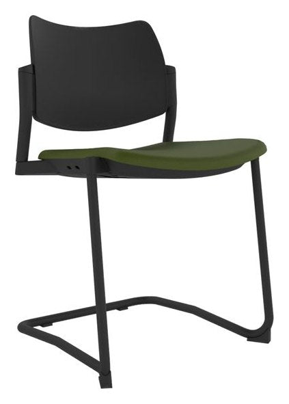 Guava Meeting Chair, Upholstered Seat, view 4
