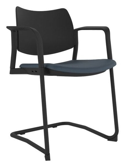 Guava Meeting Chair, Upholstered Seat, view 3