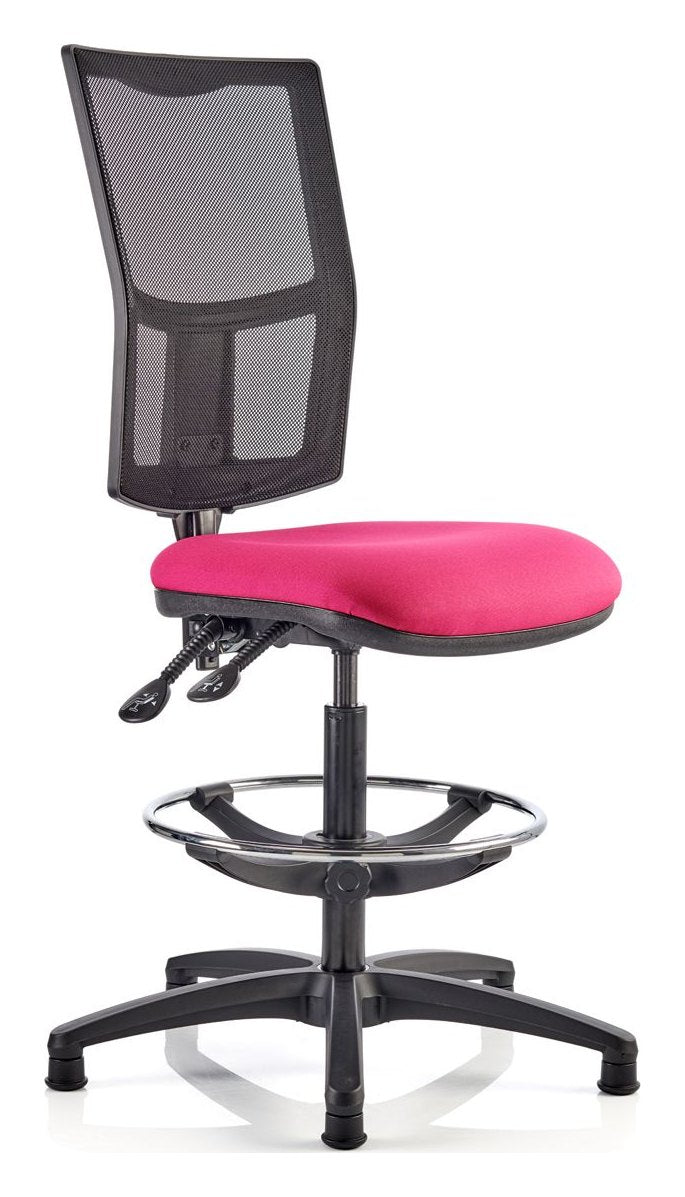 Haddon Mesh Back Draughtsman Chair, view 3