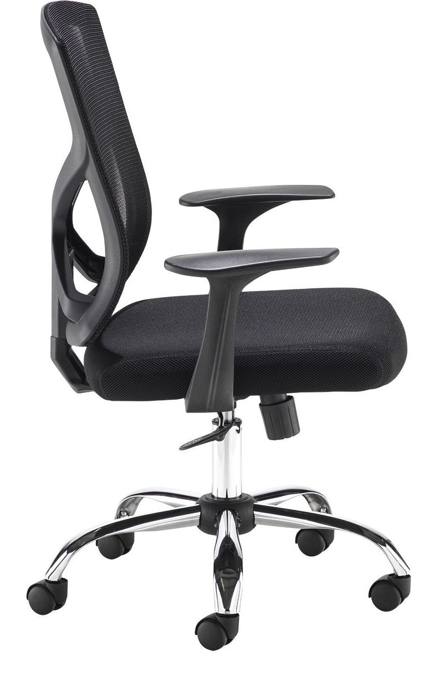 Hale Mesh Operator Chair in black from the side