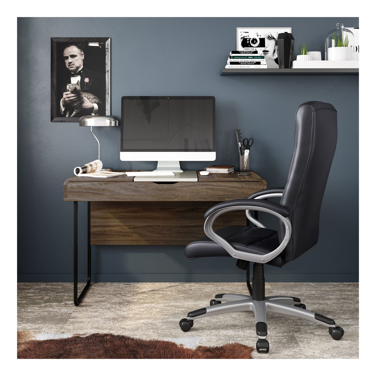Hampton Leather Office Chair, view 3