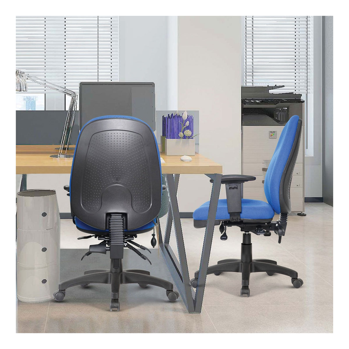 Harrison High Back Operator Chair in blue, view 7