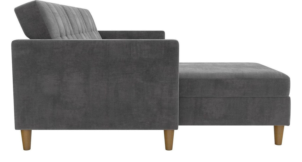 Hartford Storage Sectional Sofa Bed With Storage Chaise Chenille, view 10