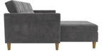 Hartford Storage Sectional Sofa Bed With Storage Chaise Chenille, view 10