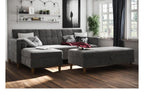 Hartford Storage Sectional Sofa Bed With Storage Chaise Chenille, view 13