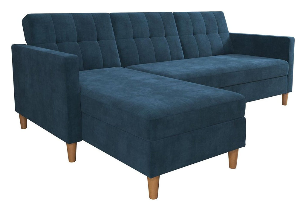 Hartford Storage Sectional Sofa Bed With Storage Chaise Chenille, view 3