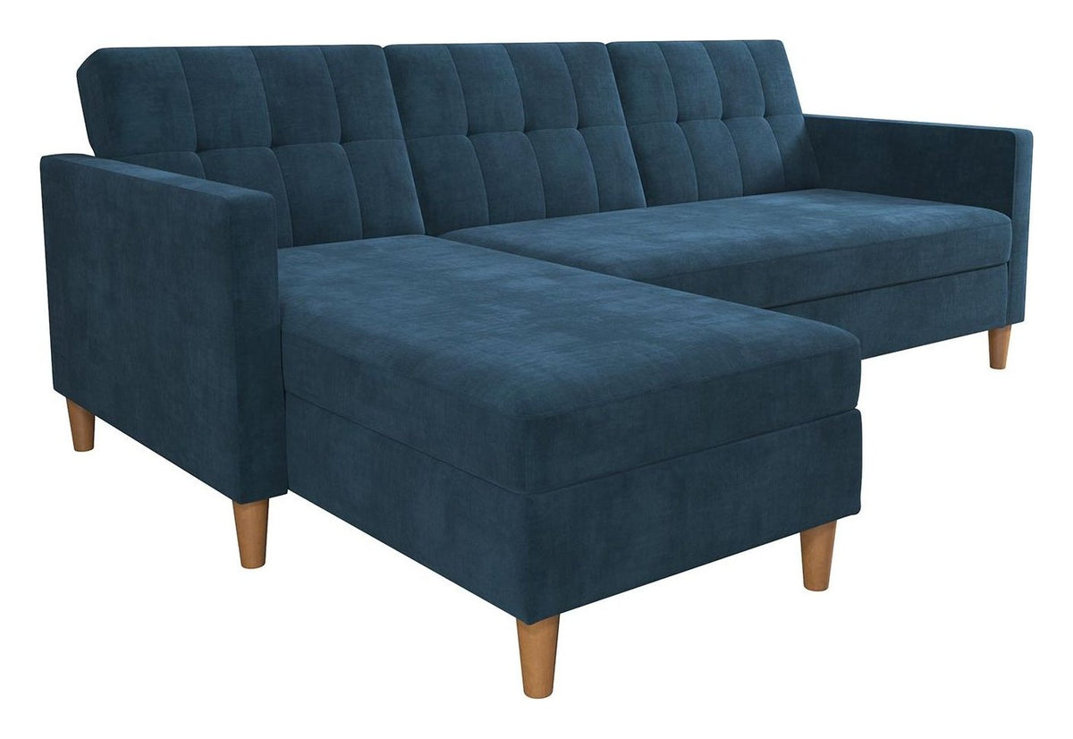Hartford Storage Sectional Sofa Bed With Storage Chaise Chenille, view 3