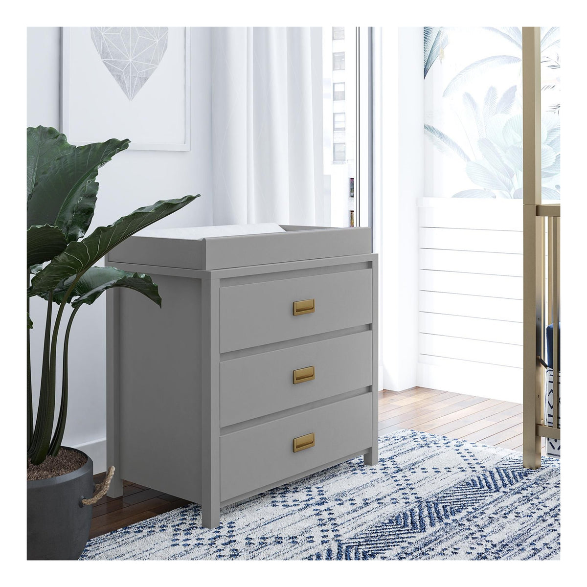 Haven Nursery Dresser with Changing Top, 3 Drawers, view 2