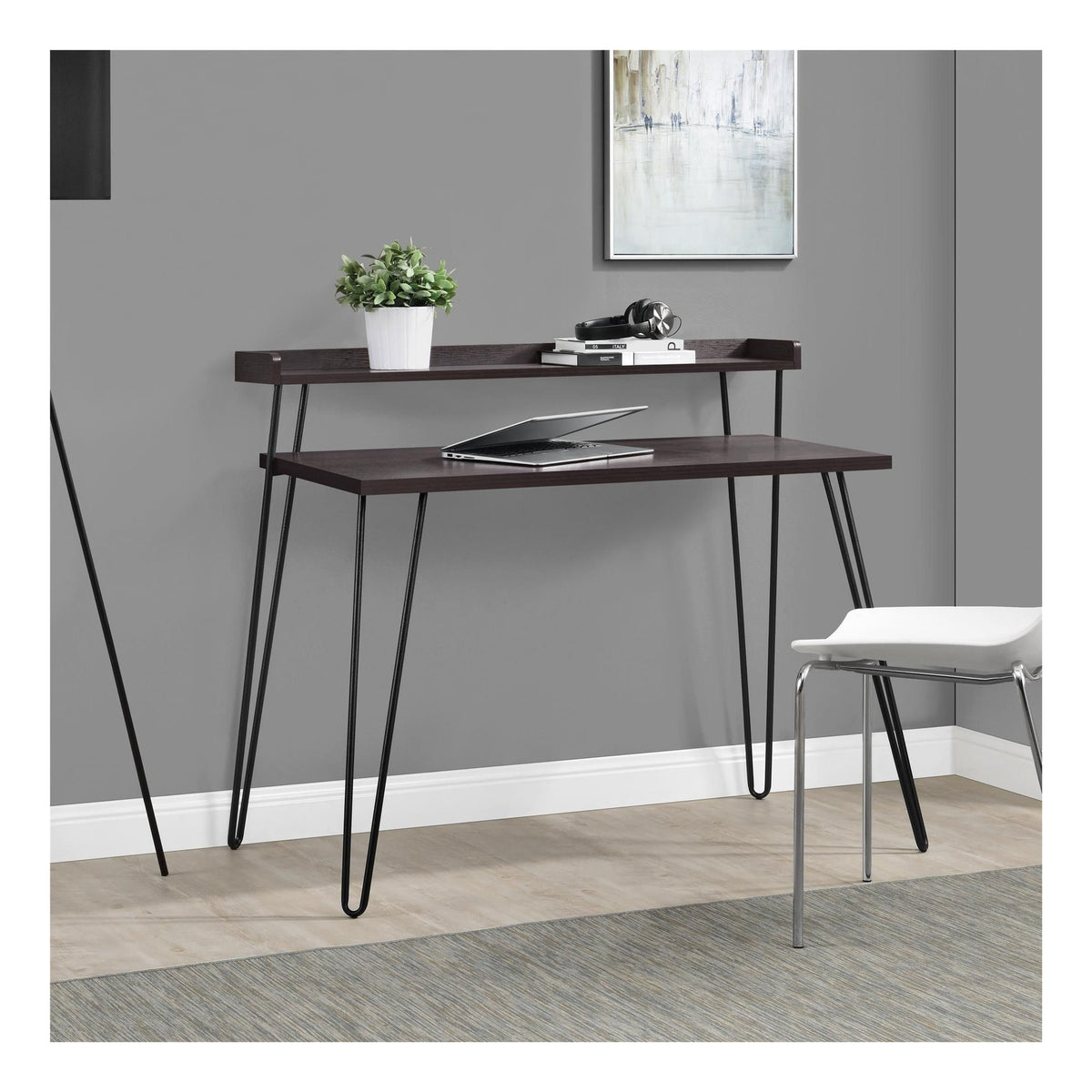 Haven Retro Desk With Riser, view 3