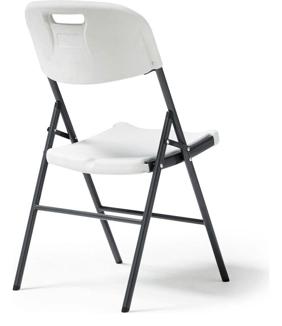 Hebe Folding Chair, Pack of 4 in white from the back
