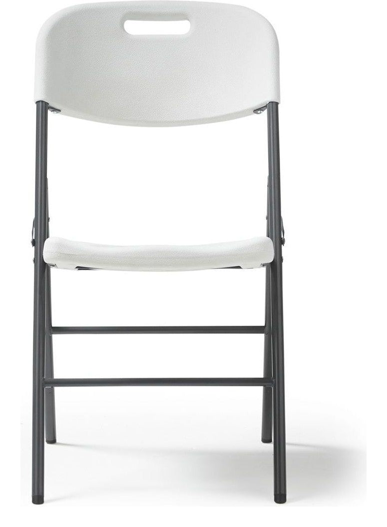 Hebe Folding Chair, Pack of 4 in white from the front