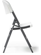 Hebe Folding Chair, Pack of 4 in white from the side