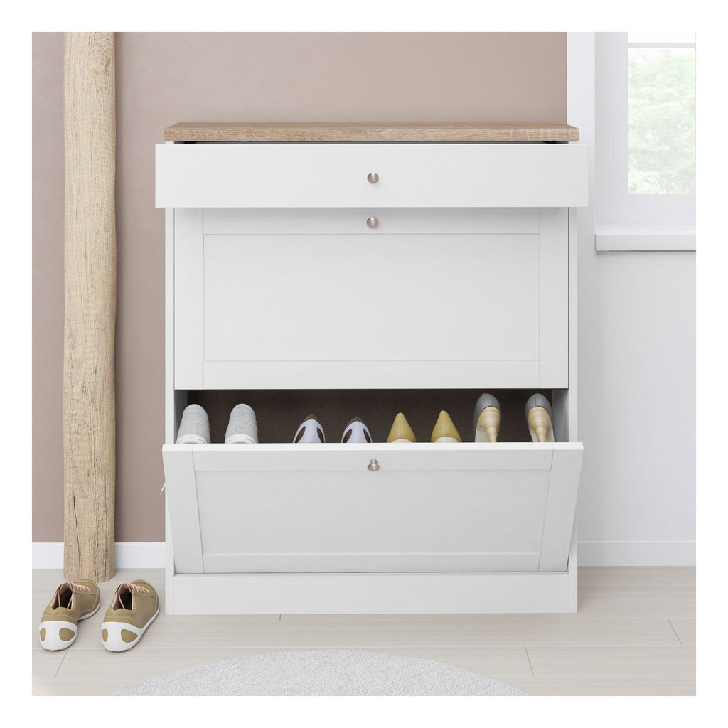 Heide Shoe Chest 2 Flap 1 Drawer, view 6