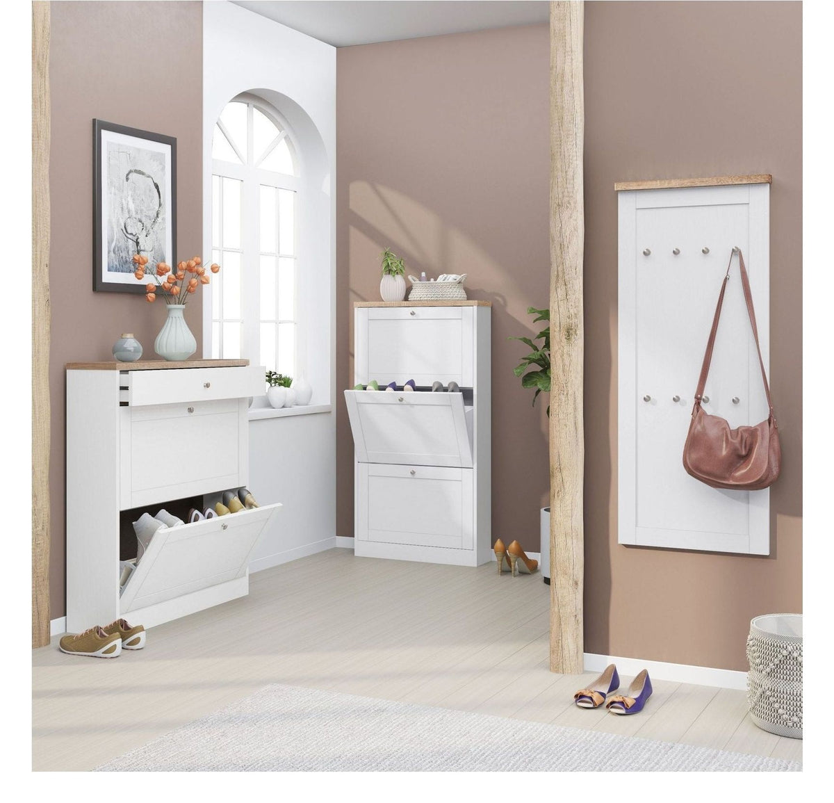 Heide Shoe Chest 2 Flap 1 Drawer, view 7