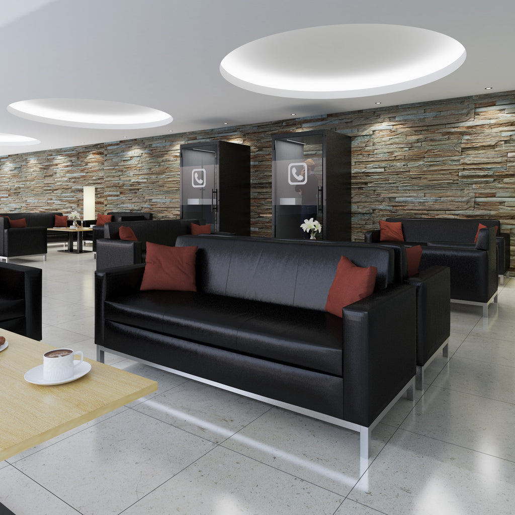 Helsinki Leather Sofa in a room