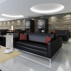 Helsinki Leather Sofa in a room