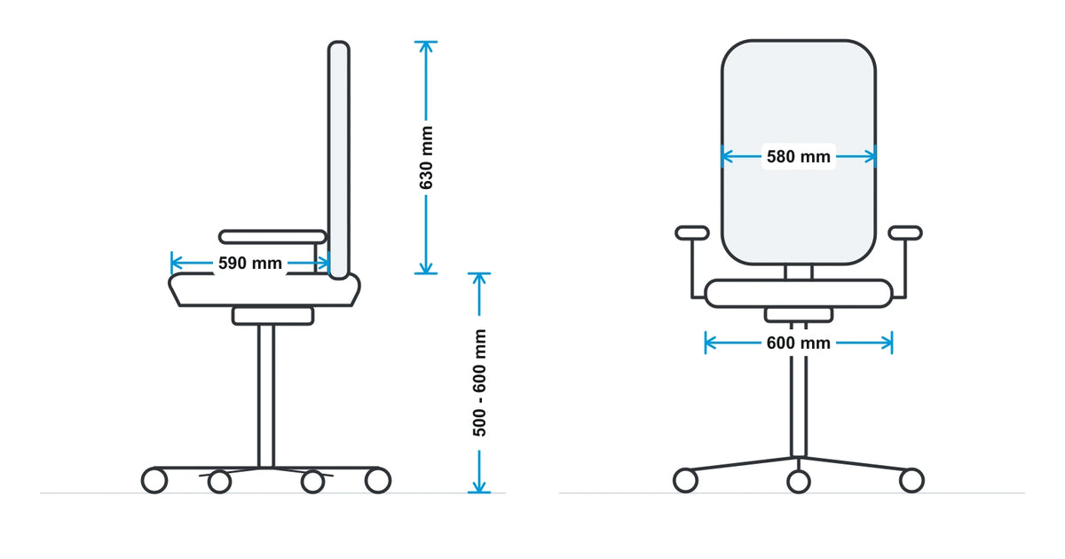 Hercules 35 Stone Heavy Duty Executive Chair measurements
