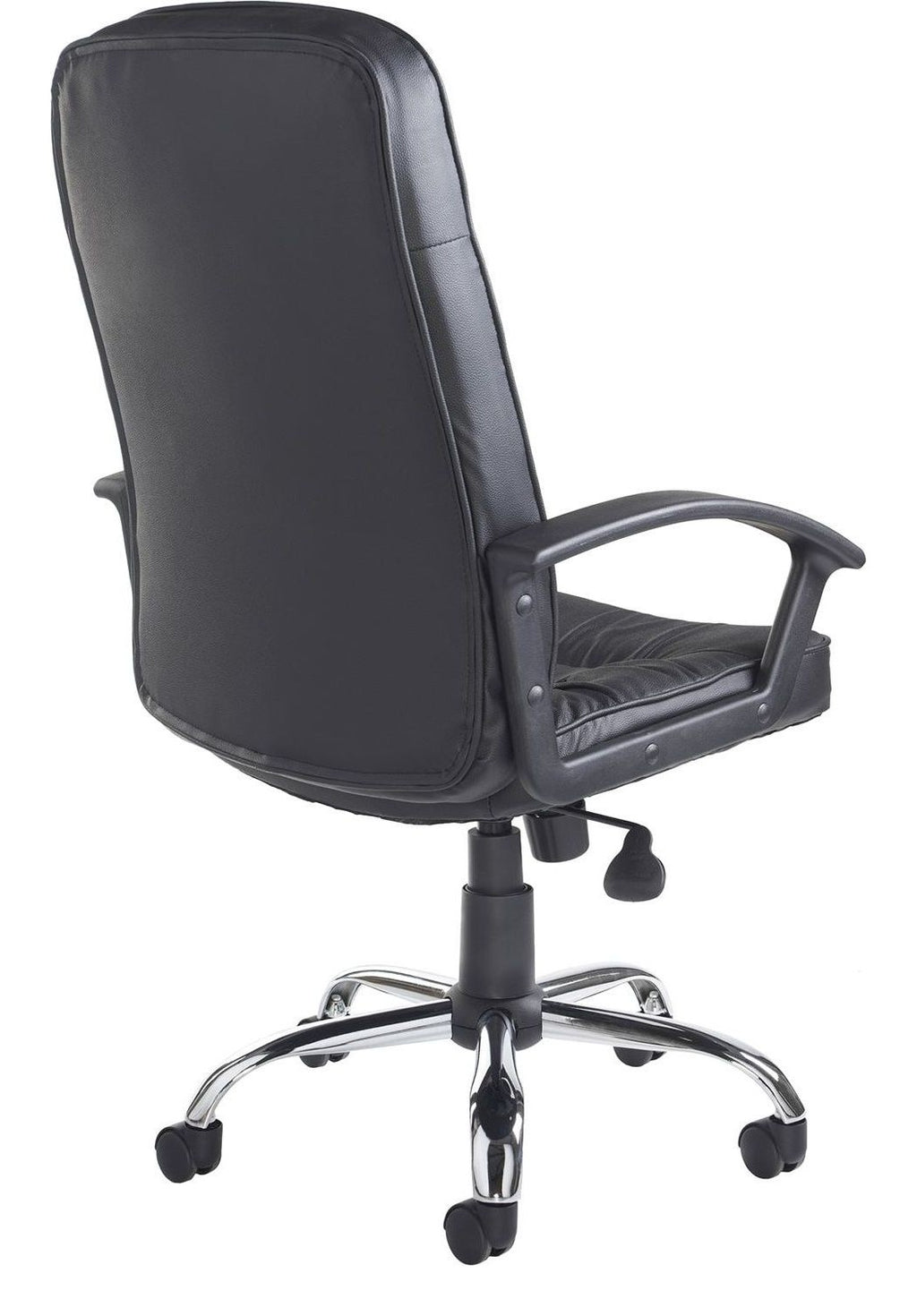 Hertford Faux Leather Executive Chair in black from the back