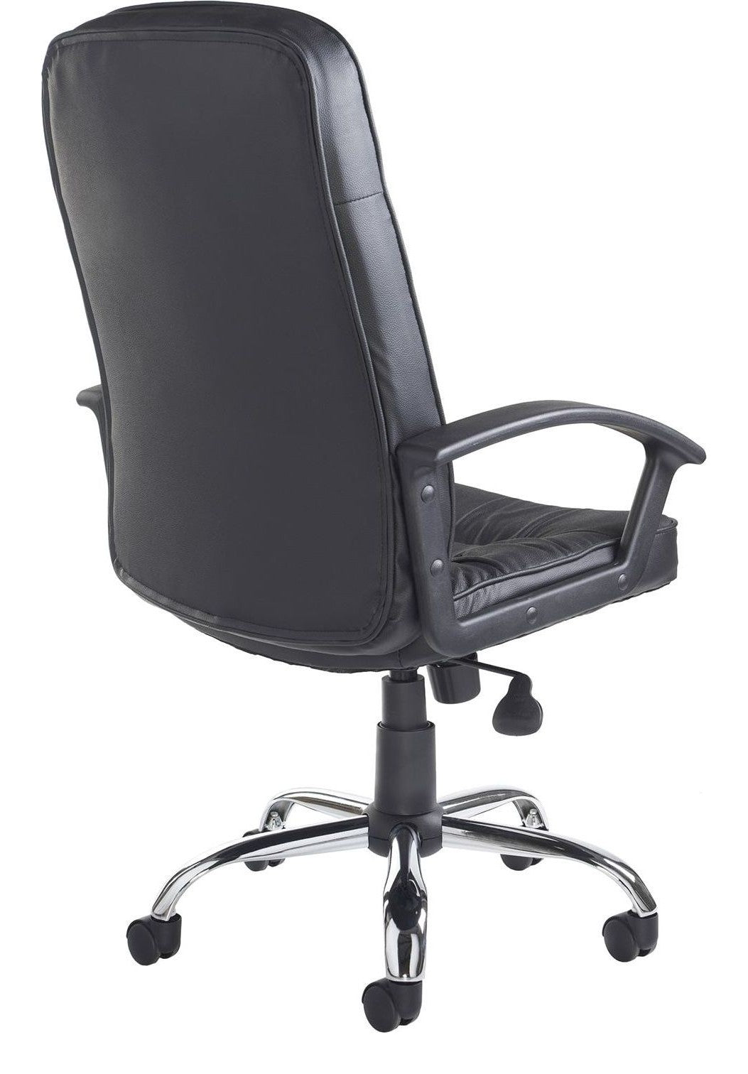Hertford Faux Leather Executive Chair in black from the back