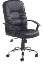 Hertford Faux Leather Executive Chair in black
