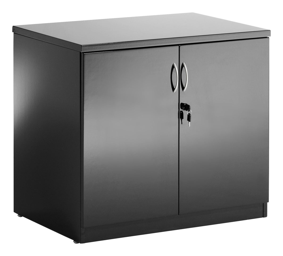 High gloss cupboard, in black