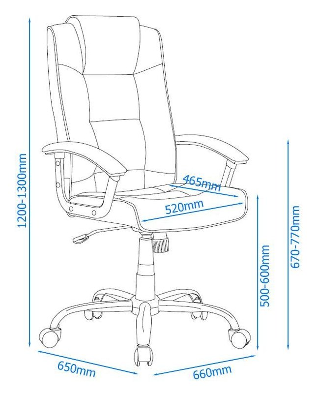 Houston Leather High Back Executive Chair, view 5