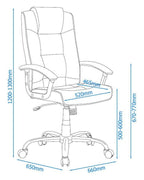 Houston Leather High Back Executive Chair, view 5