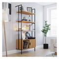 Hythe Wall Mounted 4 Shelf Bookcase with Door